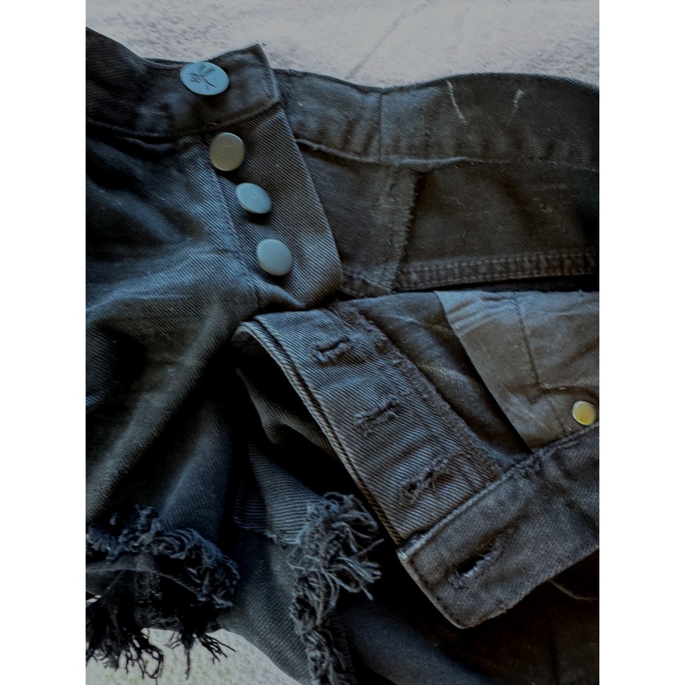 2 pair One Teaspoon Shorts Sm 27 Denim Distressed Bandits Sailor Cut Off *READ* - Picture 9 of 16